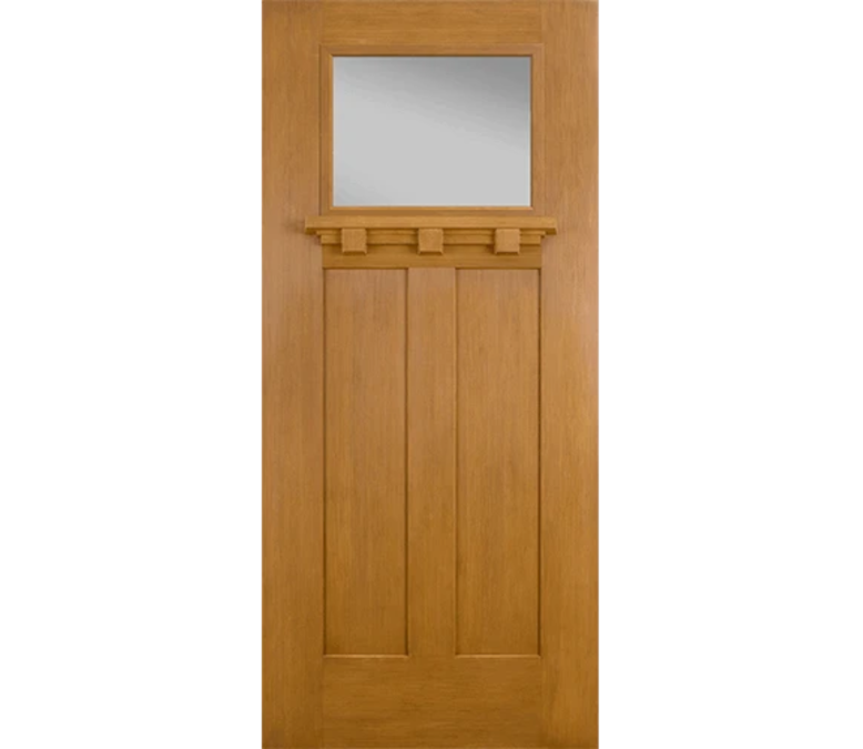 Effingham Craftsman Light Fiberglass Entry Door