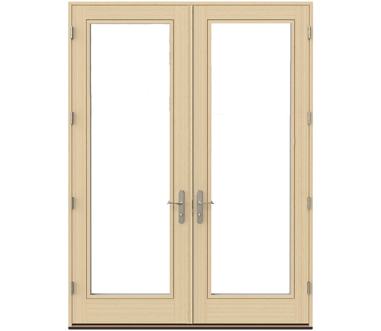 Effingham Pella Lifestyle Series Wood Double Hinged Patio Doors